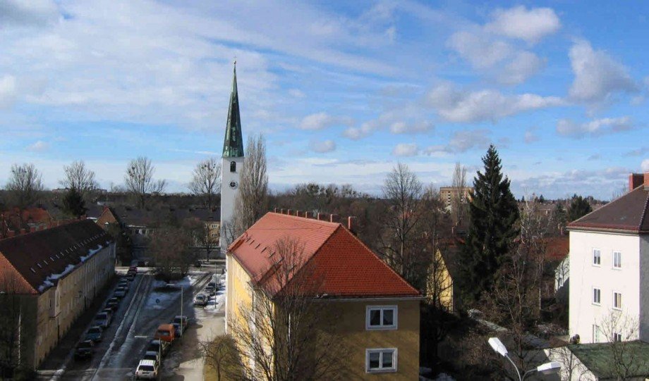 Aussicht im Winter Etagenwohnung M�nchen
