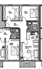 Grundriss Whg. 11 Etagenwohnung Prien