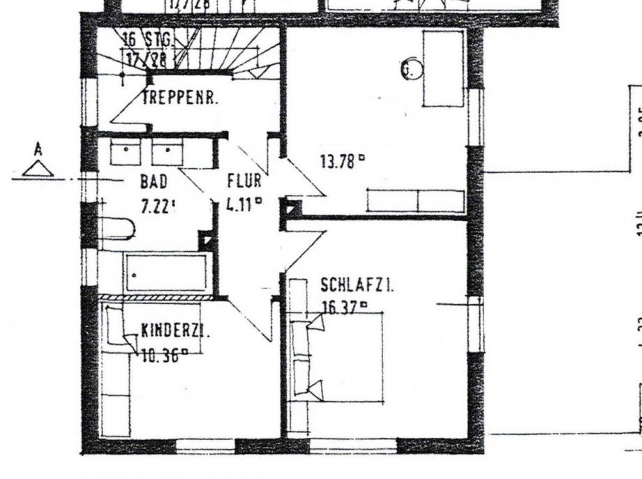 Grrundriss Obergeschoss Doppelhaush�lfte M�nchen