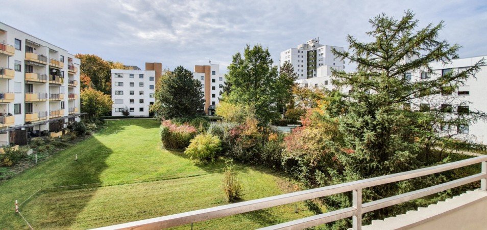 Ausblick vom Balkon Etagenwohnung M�nchen