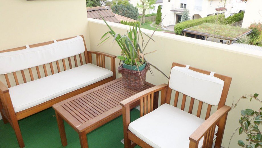 Balkon/Beispielm�blierung Dachgeschosswohnung M�nchen