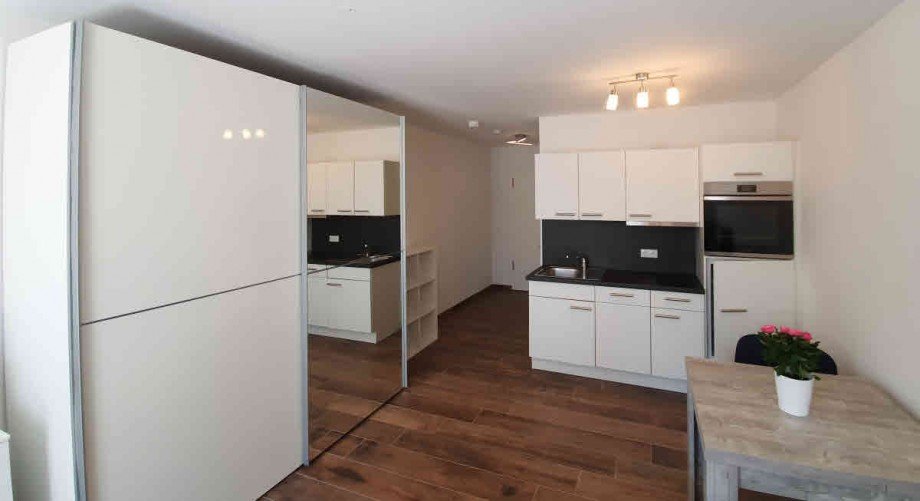 Blick auf die K�che Terrassenwohnung M�nchen