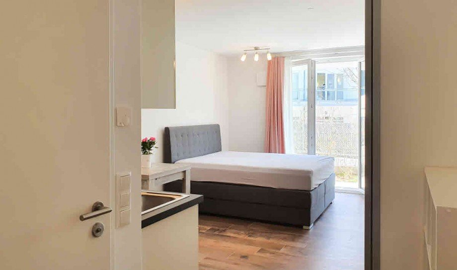 Blick in den Wohnbereich Terrassenwohnung M�nchen
